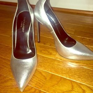Saint Laurent Silver Pumps